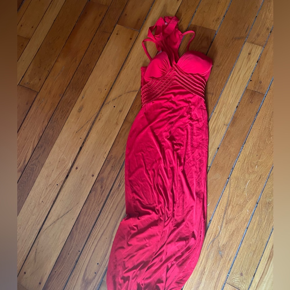 Red formal dress